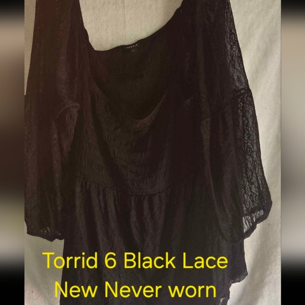 Torrid Black lace blouse